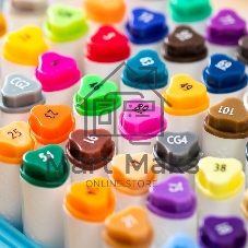 Набор маркеров для скетчинга Deli EC187-60 ColoRun 11 мм, 150 мм, трехгранный корпус, двойной пишущий наконечник, 1-5 мм, 60 цветов, ассорти, пластиковая коробка (60 шт.)