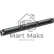 Патч-панель LANMASTER 24 порта с индикаторами, UTP, кат.5E, 1U