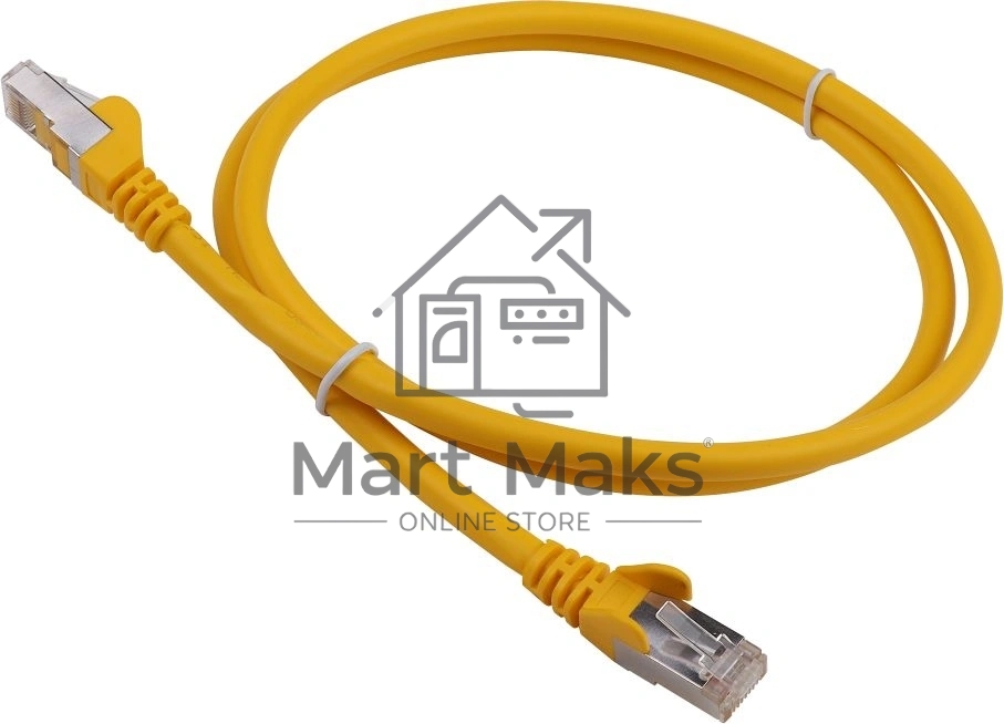 Кабель Патч-корд LANMASTER FTP LAN-PC45/S6A-1.0-YL вилка RJ-45-вилка RJ-45 Cat.6А 1м желтый LSZH (уп.:1шт)