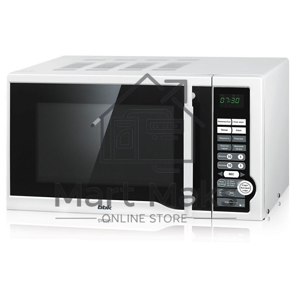 Микроволновая печь BBK 20MWS-770S/W белый, 20 л, 700 Вт, переключатели - кнопки