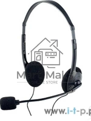 Гарнитура проводная Perfeo накладная CHAT черная PF-CHAT-BLK/SIL