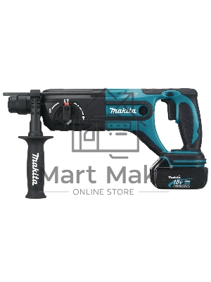 Перфоратор Makita DHR241RFE Перфоратор ак ,SDS+, 18В,2 х 3А ч Li-ion,3реж,1.9Дж,0-4000у\м,3.5кг,чем,подсв,совмест с 4 А ч Li-ion