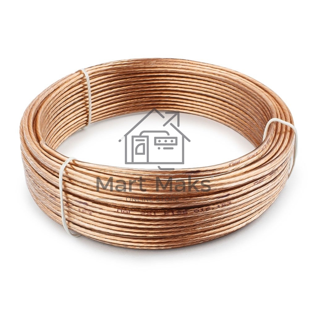 Акустический кабель Cablexpert CC-TC2x1,0-15M, прозрачный,  15 м, бухта