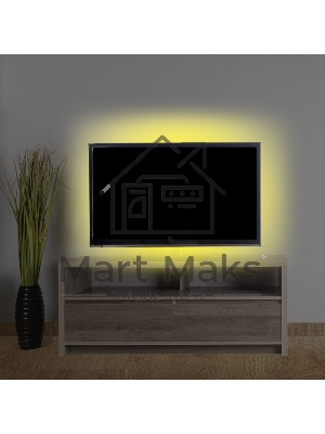 Лента светодиодная с USB коннектором 5 В, 8 мм, IP65, SMD 2835, 60 LED/m, цвет свечения желтый