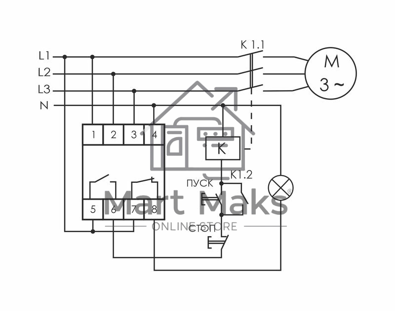 Реле контроля фаз CZF-BR (3х400/230+N 8А 1перекл. IP20 монтаж на DIN-рейке) F&F EA04.001.003