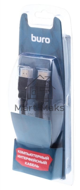 Кабель аудио-видео Buro HDMI (m)/HDMI (m) 1.8м. феррит.кольца позолоченные контакты черный