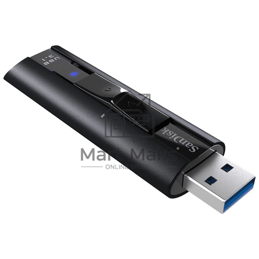 Флешка USB R/W R/W 256GB SanDisk CZ880 Cruzer Extreme Pro, USB 3.1, Металлич., черный