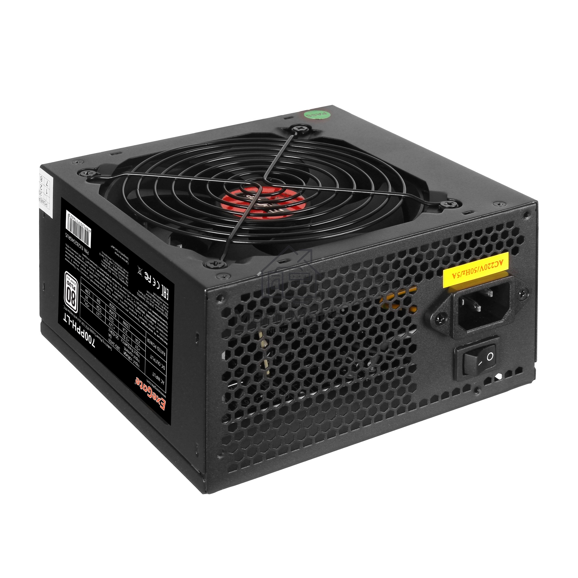 Блок питания Exegate 700PPH-LT-S-OEM (EX282048RUS-S-OEM), 700Вт, 80 PLUS, 120мм, черный