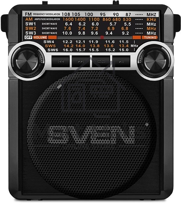 Радиоприемник АС SVEN SRP-355, черный (3 Вт, FM/AM/SW, USB, SD/microSD, фонарь, встроенный аккумулятор) АС SVEN SRP-355, черный (3 Вт, FM/AM/SW, USB, SD/microSD, фонарь, встроенный аккумулятор)