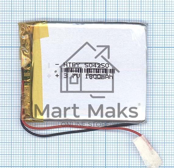 Аккумулятор Li-Pol (батарея) 5*42*50мм 2pin 3.7V/1800mAh