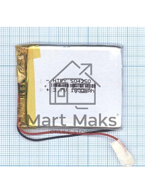 Аккумулятор Li-Pol (батарея) 5*42*50мм 2pin 3.7V/1800mAh