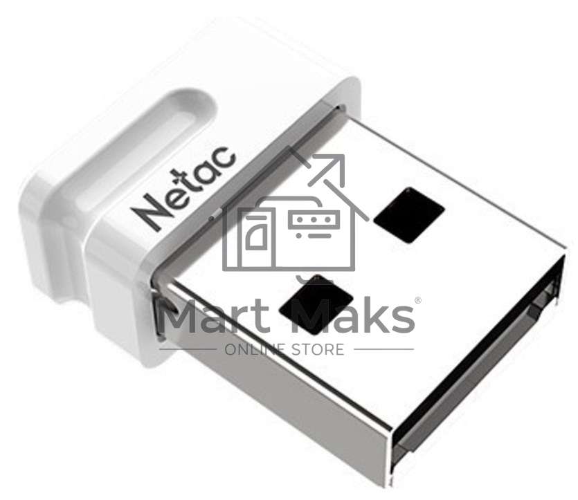 Флешка USB R/W Netac U116 8Gb <NT03U116N-008G-20WH>, USB2.0, миниатюрная пластиковая белая