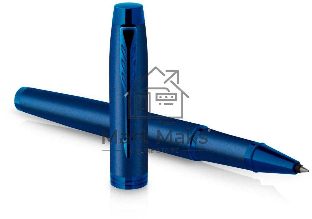 Ручка роллер Parker IM Monochrome T328 (CW2172965) Blue PVD F, черные чернила, подарочная коробка