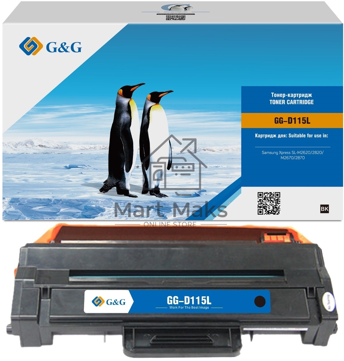 Картридж лазерный G&G GG-D115L черный (3000 стр.) для Samsung Xpress SL-M2620/2820/M2670/2870