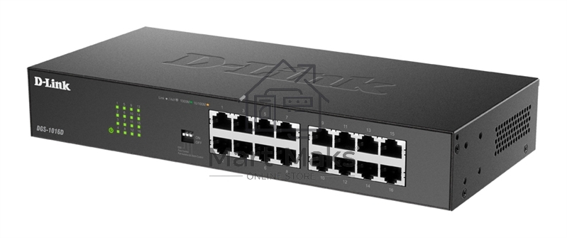Коммутатор D-Link DGS-1016D DGS-1016D/J1A 16x1Гбит/с неуправляемый