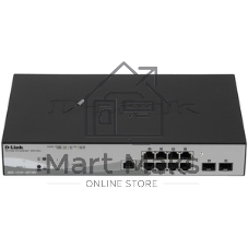 Коммутатор D-Link DGS-1210-10P/ME/A1A, 8×1 Гбит/с + 2×1 Гбит/с SFP, управляемый
