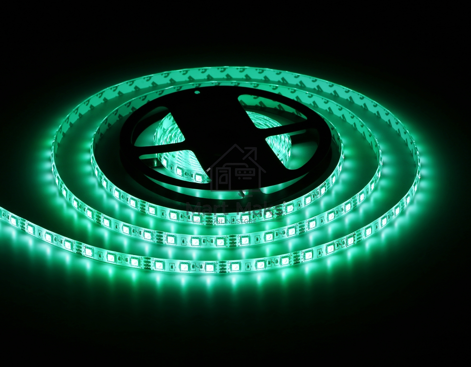Светодиодная лента Ambrella light GS2302 5050 60Led/ 14.4W m/ 12V IP65 RGB/ 5000*10*2.87mm (4 конт.)