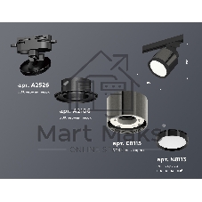 Светильник Ambrella light XT8115001 DCH/SBK/PBK черный хром/черный песок/черный полированный GX53 (A2526, A2106, C8115, N8113)