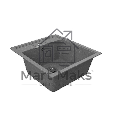 Мойка для кухни BAU Stil Gray stone 45х50, выпуск с сифоном в комплекте, серый камень