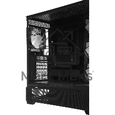 Корпус ACCORD ACC-ZA11B AR Black, Midi-Tower, чёрный, 4 x 120 мм