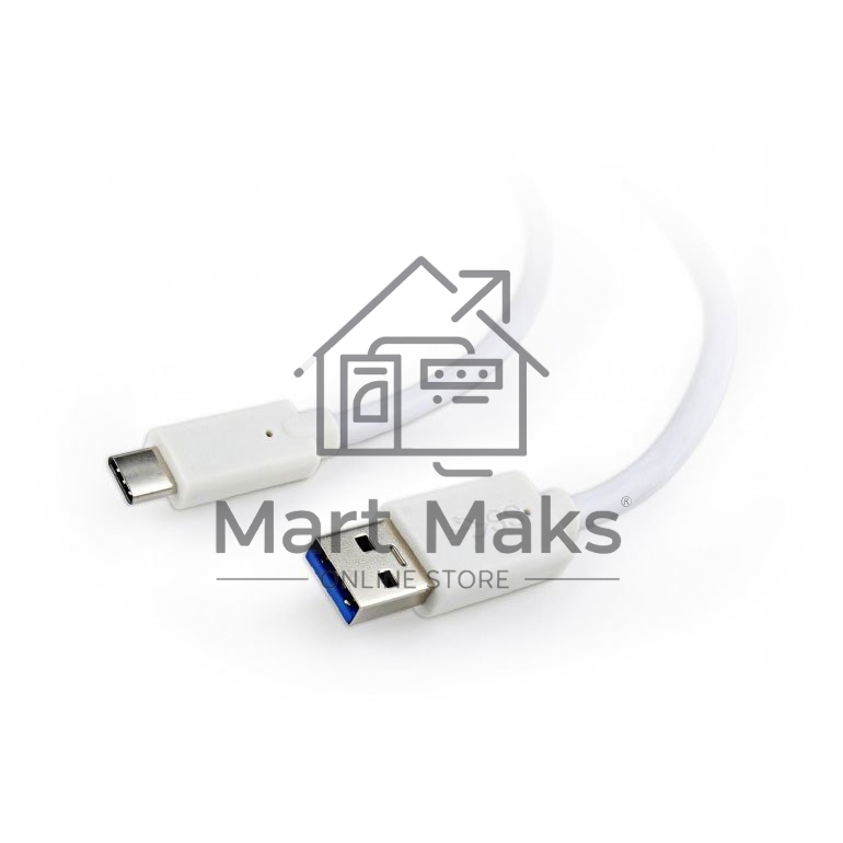 Кабель USB Cablexpert CCP-USB3-AMCM-1M-W, USB3.0 AM/USB Type-C, 1м, белый, пакет