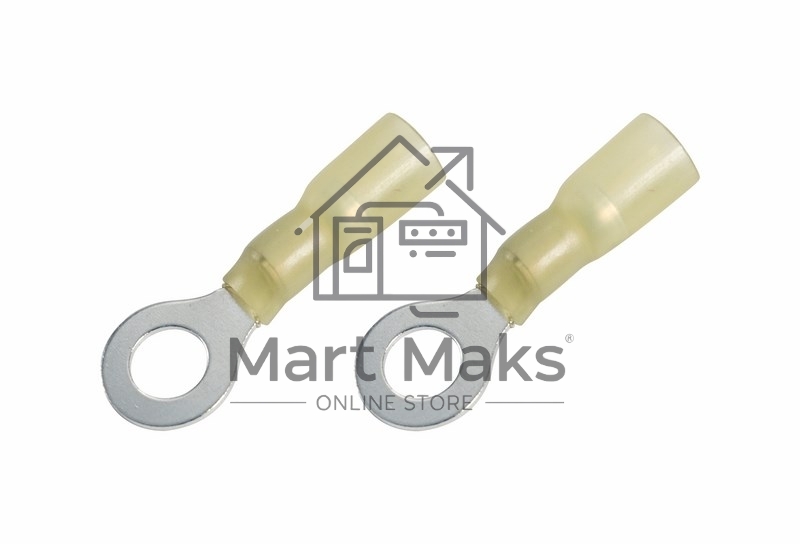 Наконечник кольцевой изолированный термоусаживаемый Rexant ø 6.5 мм 4-6 мм² (НКи-т 6.0-6/НКи-т5,5-6) желтый