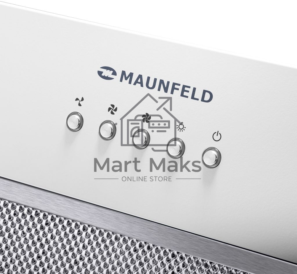 Вытяжка встраиваемая Maunfeld Trapeze 602M белый, 60 см, 1150 куб. м/ч, 54 дБ