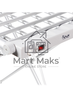 Сушилка для белья электрическая VLK Calor 01, серебристый, мощн. 230 Вт, механическое управление, температура от 50 до 55 град., нагрев боковых панелей, складной корпус,низкий уровень энергопотребления, размер в рабочем положении - 147х54х94 см, 5 шт/уп