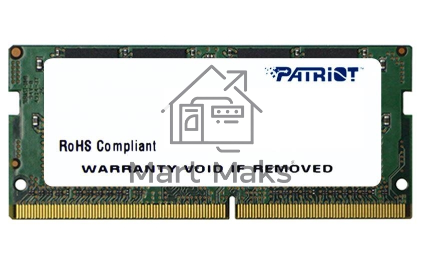 Оперативная память Patriot Signature, DDR4, 16GB (1x16 GB), 2666 MHz, CL19, SO-DIMM