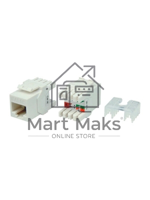 Модуль Hyperline KJ8-8P8C-C5E-180-WH информ. KeystoneRJ45 кат.5E UTP белый (упак.:1шт)