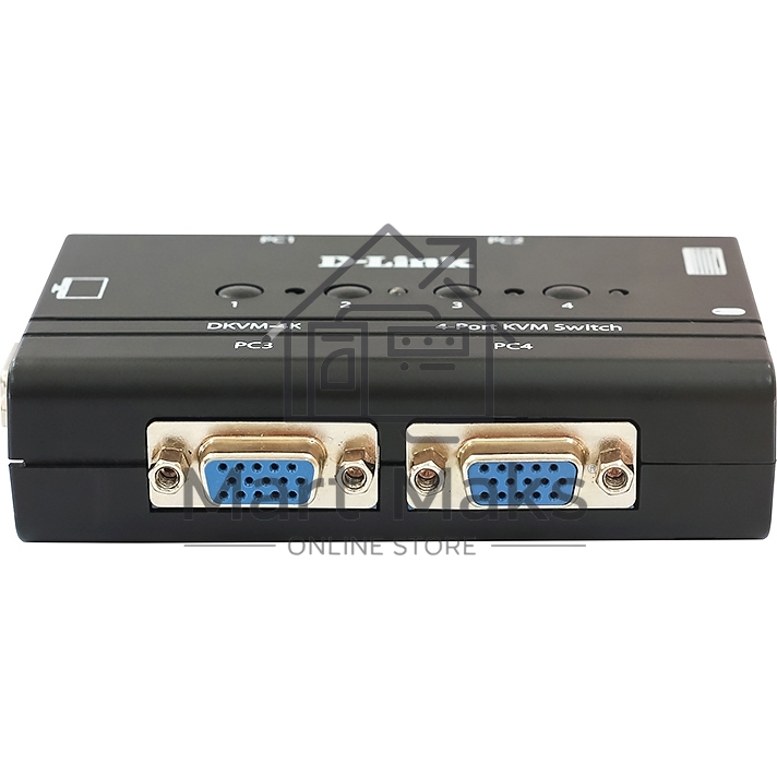 Переключатель KVM D-link DKVM-4K/B3A 4-портовый KVM-переключатель с портами VGA и PS/2