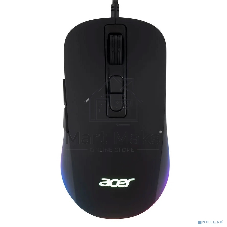 Мышь проводная Acer OMW135 черный, 6400 dpi, USB, кнопки - 7