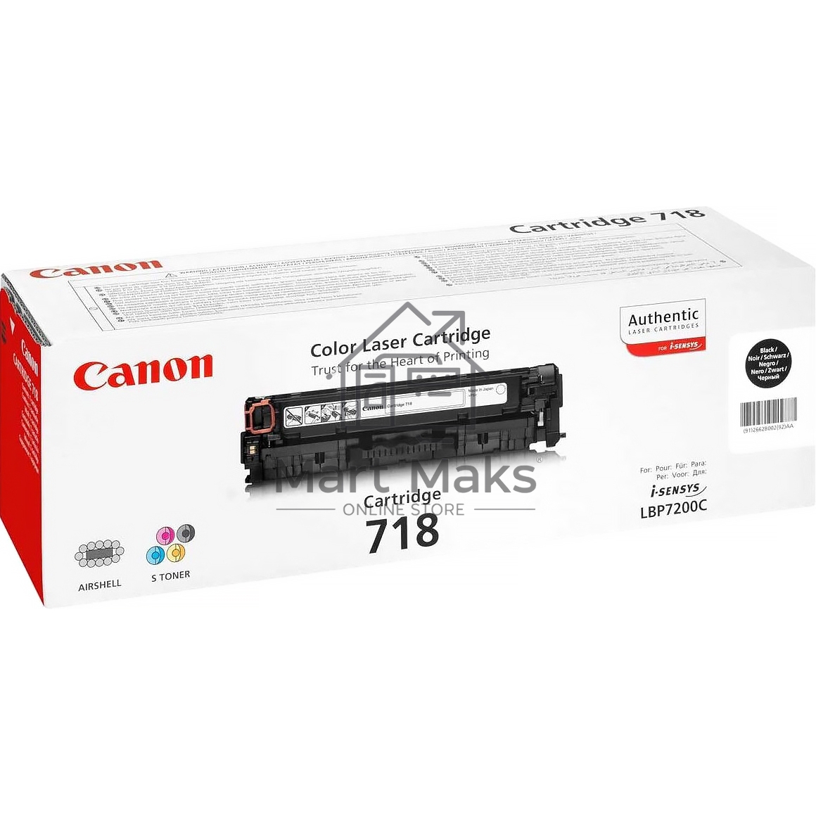 Картридж лазерный Canon Cartridge 718BK (2662B002) черный (3400 стр.) для Canon LBP7200/MF8330/8350