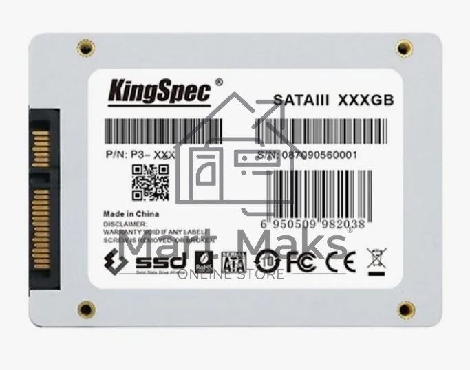 Накопитель SSD KingSpec P3, 4000GB, SATA III, 2.5