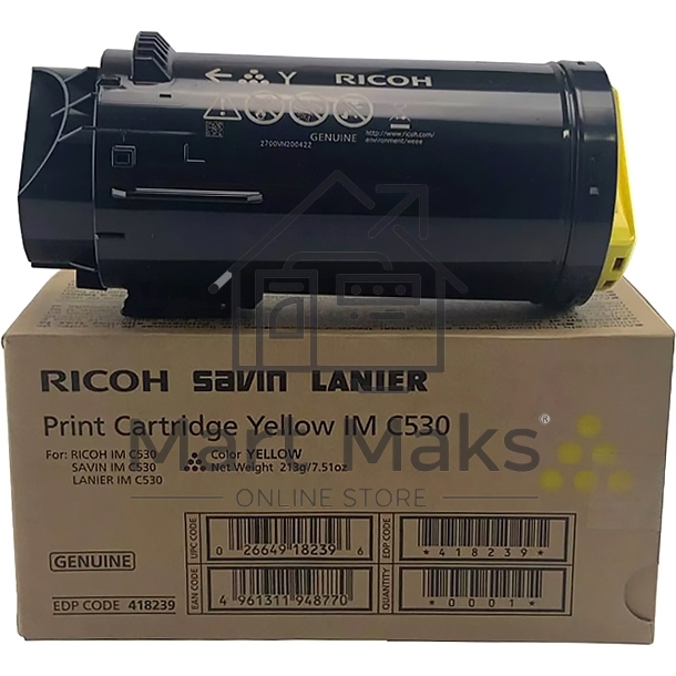 Картридж лазерный желтый Ricoh 418243 для IM C530FB/C530F