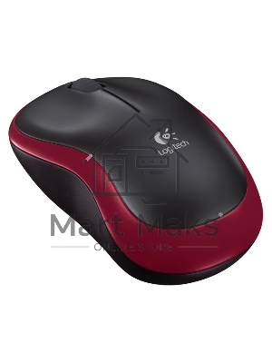 Мышь беспроводная Logitech M185, красный, 1000 dpi, радиоканал, USB, кнопки - 3