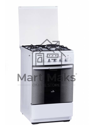 Плита комбинированная Flama RK 23-121 W белый, конфорок 3 газовых и 1 электрическая, духовка 50 л, 50 см x 85 см x 60 см