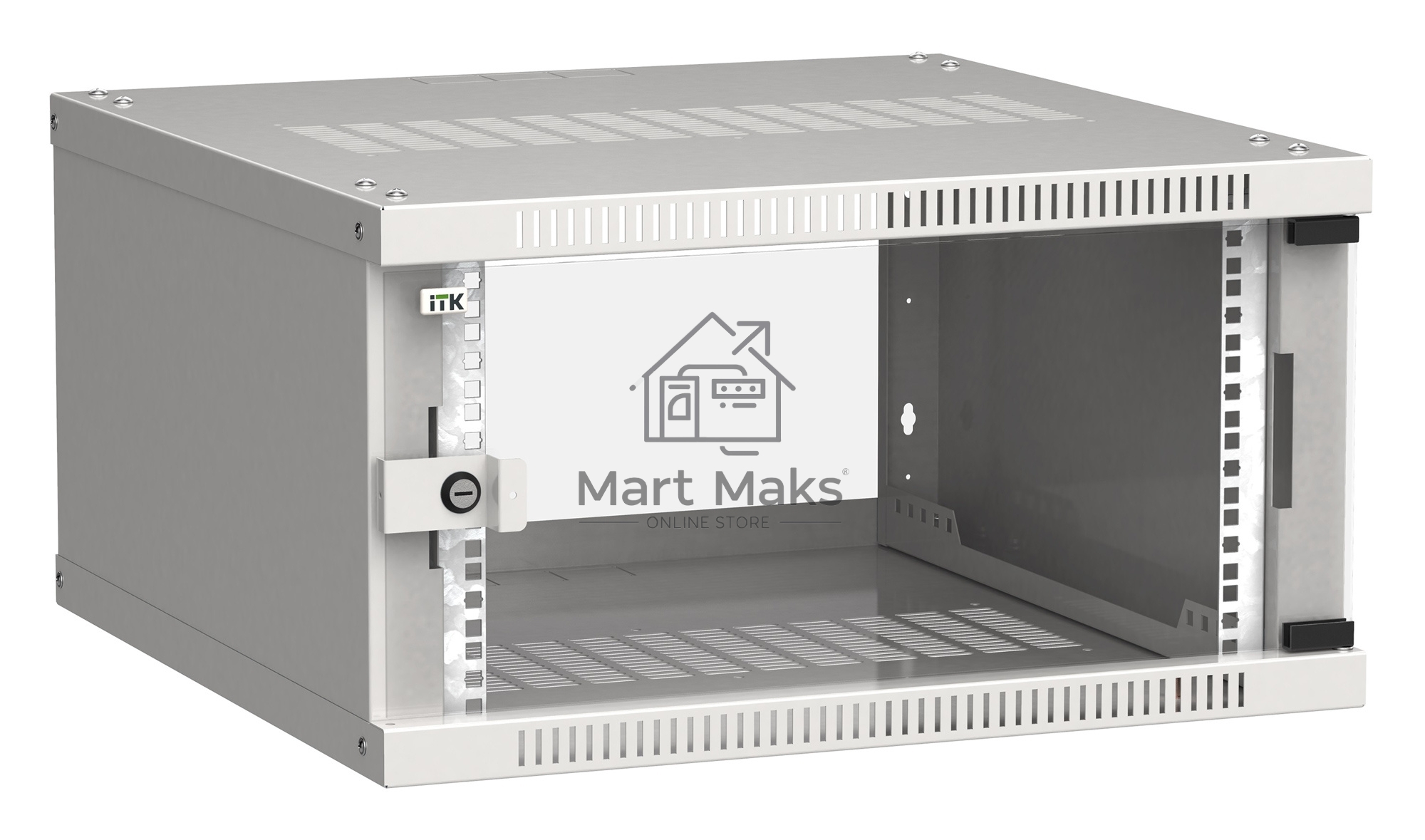 Шкаф ITK LWE3-06U66-GF LINEA WE 6U 600x600 мм дверь стекло серый