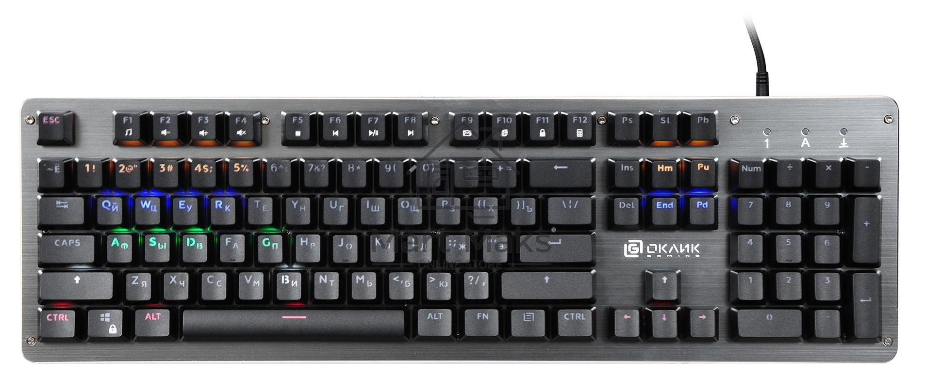 Клавиатура Oklick 970G DARK KNIGHT механическая черный USB Gamer LED