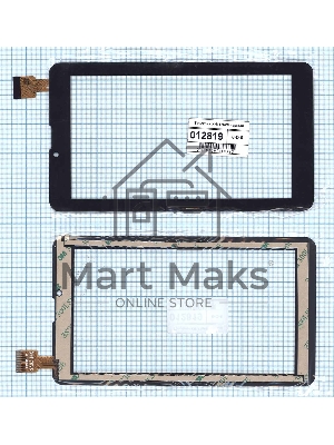 Сенсорное стекло (тачскрин) XN1176V6, черное