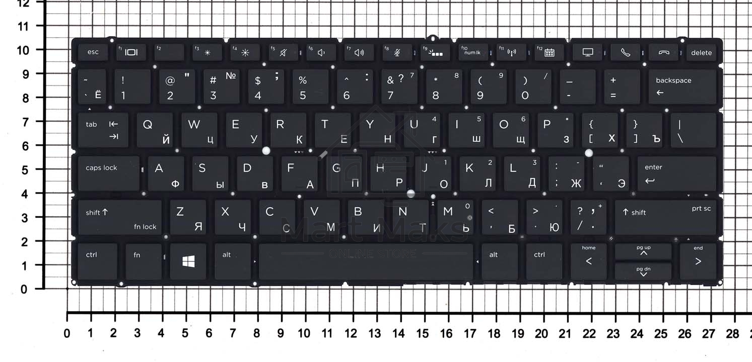 Клавиатура для ноутбука HP EliteBook x360 830 G5 черная с подсветкой