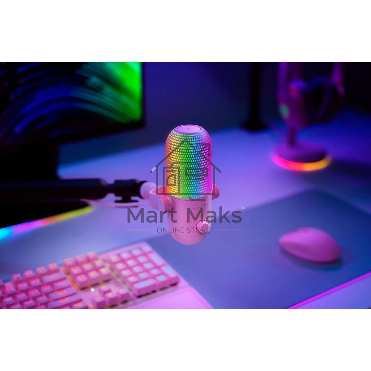 Микрофон Razer Seiren V3 Chroma - Quartz/ Razer Seiren V3 Chroma - Quartz