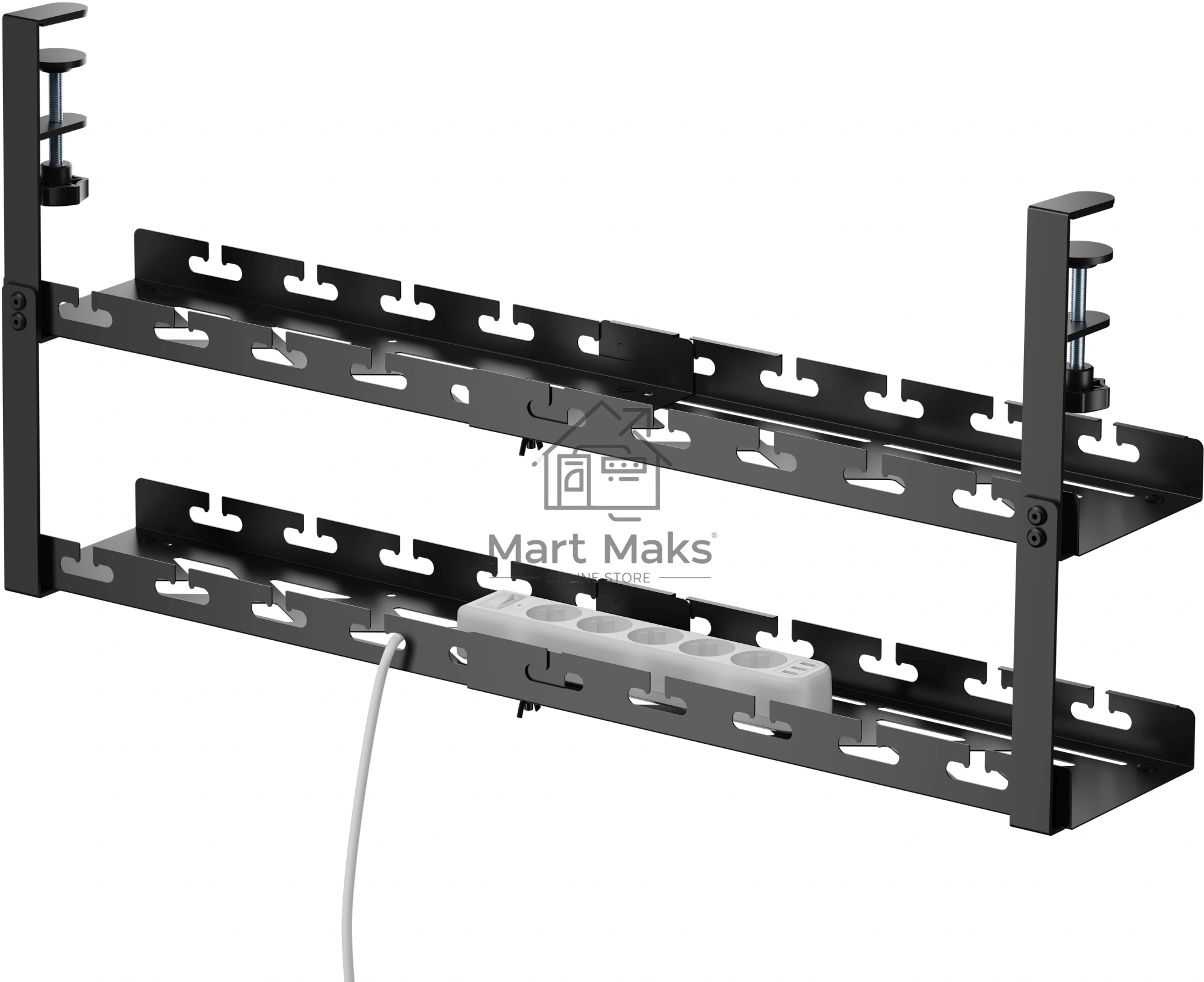 Кабель-канал Cactus CS-CM-700-2BK для столов 72.8x13.5x34.2см черный