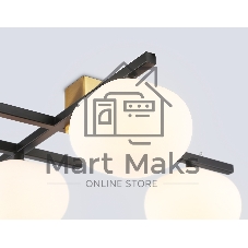 Светильник Ambrella light LH51015/5 BK/BS/FR черный/латунь/белый матовый G9*5 max 28W 800*560*170