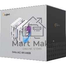Кулер Ocypus Delta A62 WH ARGb белый 260W/All Intel/AMD AM*/2 fans/Screws