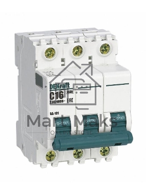 Выключатель автоматический трехполюсный ВА-101 20А D 4,5кА 11127DEK DEKraft Выключатель автоматический трехполюсный ВА-101 20А D 4,5кА 11127DEK DEKraft