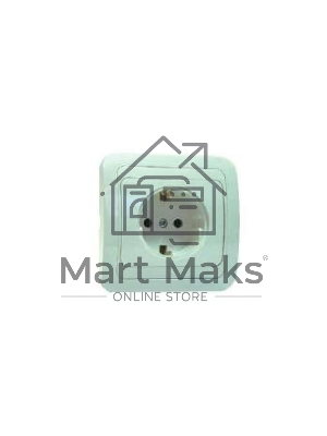 Розетка 1-м СП Mimoza 16А IP20 с заземл. бел./бел. Makel 12008