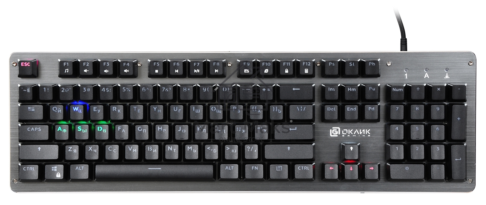 Клавиатура Oklick 970G DARK KNIGHT механическая черный USB Gamer LED