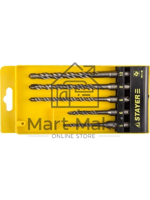 Набор буров STAYER PROFI 2930-H5 по бетону, хвостовик 