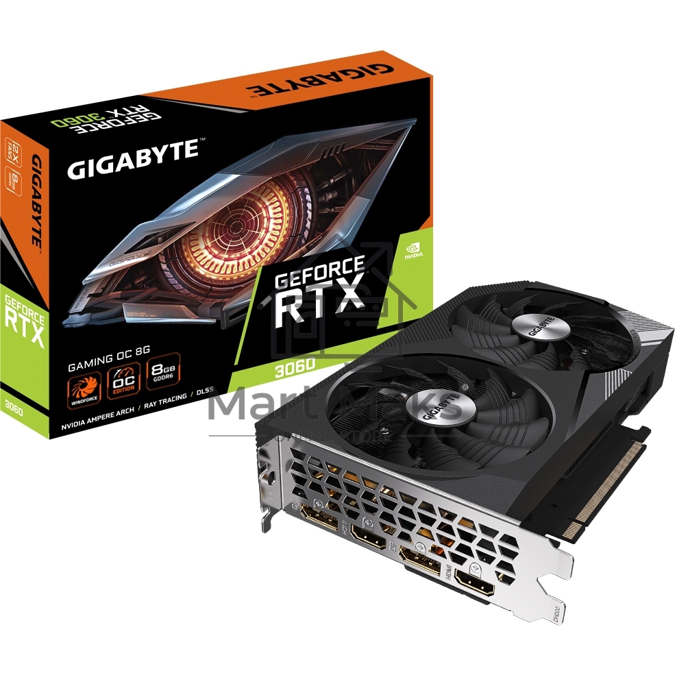 Видеокарта Gigabyte GV-N3060GAMING OC-8GD (V2.0) PCIE16 RTX3060 8GB